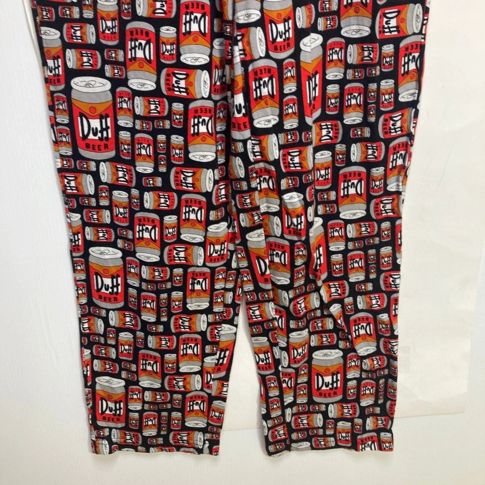 The‎ Simpsons Duff Beer Pajama Pants Womens Small Black Cotton Lounge Sleepwear